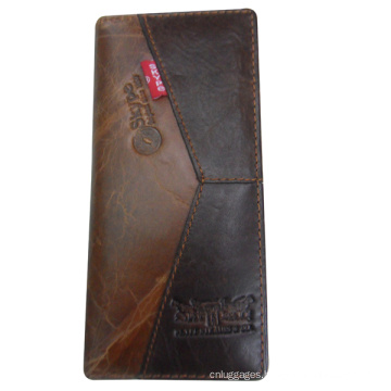 Popular brand long bifold wallet for businessmen